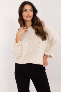 Sweter MI-SW-2912.10X jasny beżowy