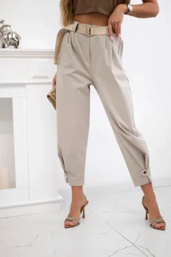 Punto audinio laisvalaikio kelnės 7048 beige