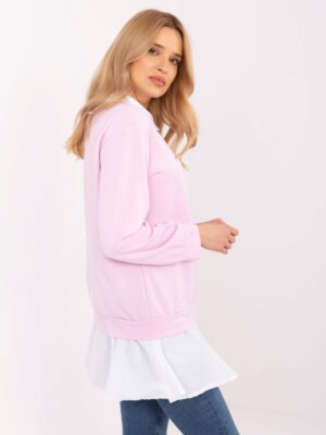 Alternative view of Džemperis su sluoksniuota marškinių apačia  "AILYN" šviesi violetinė