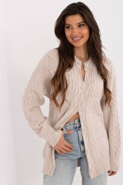 Sweter AT-SW-23525.21 beżowy
