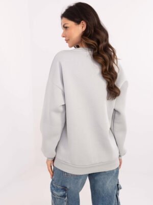 Alternative view of Oversize džemperis su siuvinėtu užrašu "HARVARD" pilka