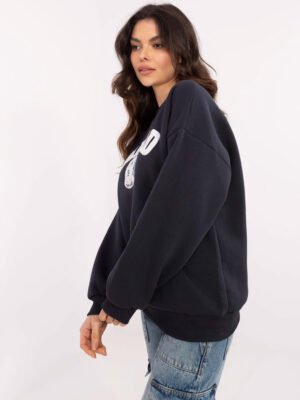 Alternative view of Oversize džemperis su siuvinėtu užrašu "HARVARD" grafito