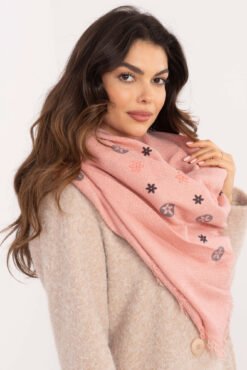 Szalik AT-SZ-23504.93P różowy