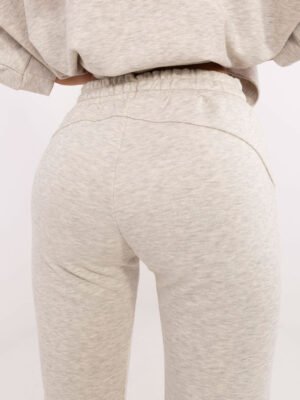 Alternative view of Patogus oversize džemperio ir tamprių kelnių komplektas "YMANA" šviesi pilka