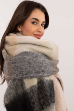 Szalik AT-SZ-2312501.62 czarno-beżowy
