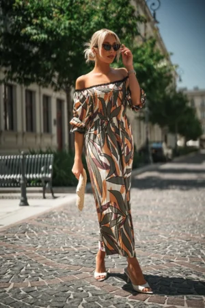 Suknelė LK-SK-510095.89 smėlio