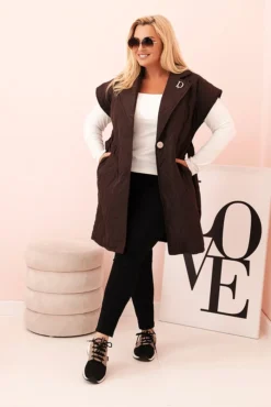 Liemene plus size 5698 brown 2