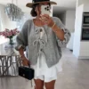 Megztinis emily light grey