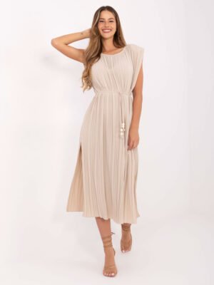 Alternative view of Suknelė DHJ-SK-21309.96 smėlio spalvos