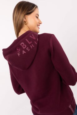 Pol pl burgundowa bluza kangurka z kapturem sublevel 413467 2