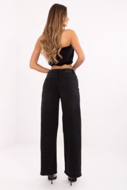 Pol pl czarne damskie jeansy wide leg sublevel 413444 3
