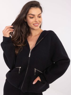 Alternative view of Ypač šiltas angoros vilnos laisvalaikio komplektas "TIARA" juoda