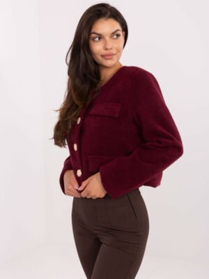 Alternative view of Elegantiškas švarkelis su puošniomis sagomis IT-KR-FL9586.64 bordo