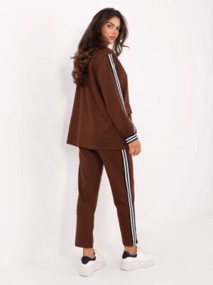 Alternative view of Švarko ir kelnių  komplektas su sportinėmis juostomis "ALDO" ruda