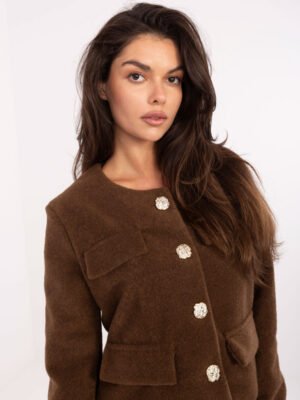 Alternative view of Elegantiškas švarkelis su puošniomis sagomis IT-KR-FL9586.64 ruda