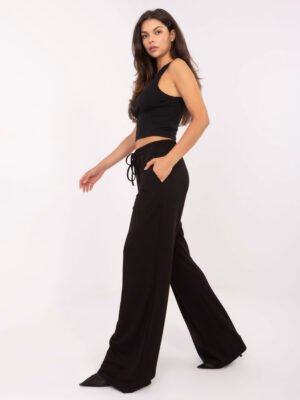 Alternative view of Sportinio stiliaus laisvalaikio kelnės "GERDA" juoda