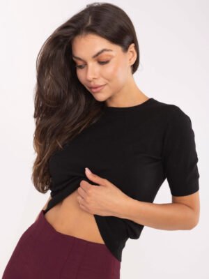 Alternative view of Megztinis trumpomis rankovėmis PM-SW-N30088.21 juoda