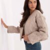 Lengva striukė su drugelio formos sage IT-KR-FL8357.82 beige