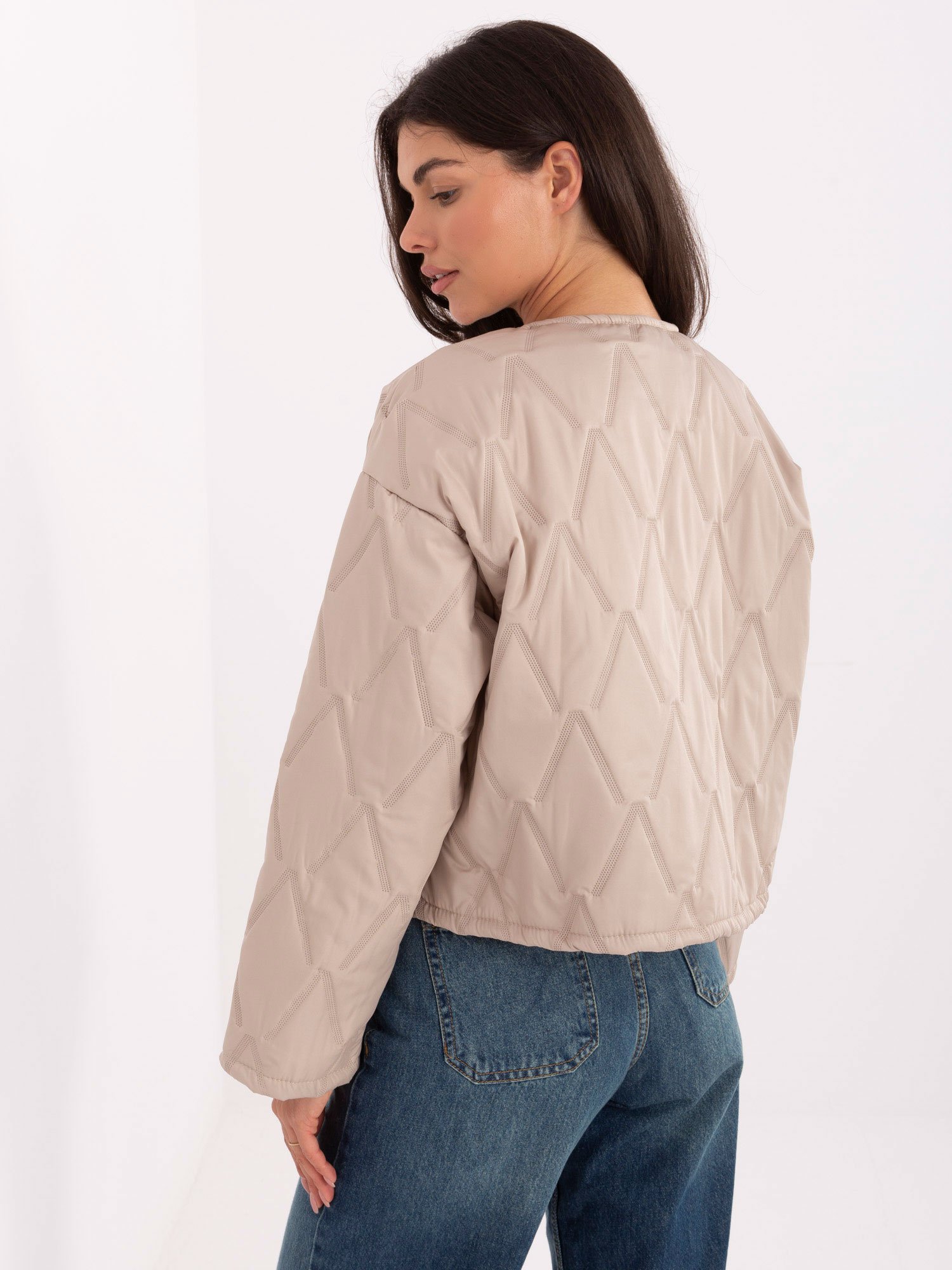 Lengva striukė su drugelio formos sage IT-KR-FL8357.82 beige - Image 3