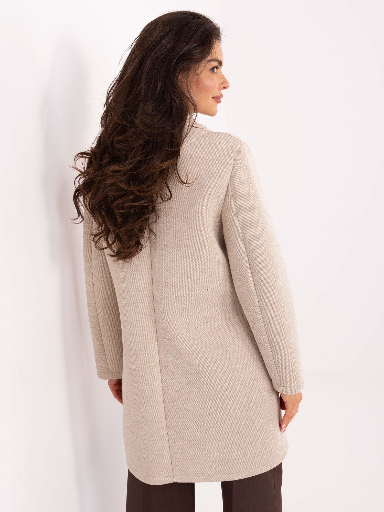 Standaus neperpučiamo audinio paltas IT-PL-FL8153.60 beige - Image 2