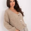 Klasikinis megztinis su sagomis MI-SW-0309.89 beige