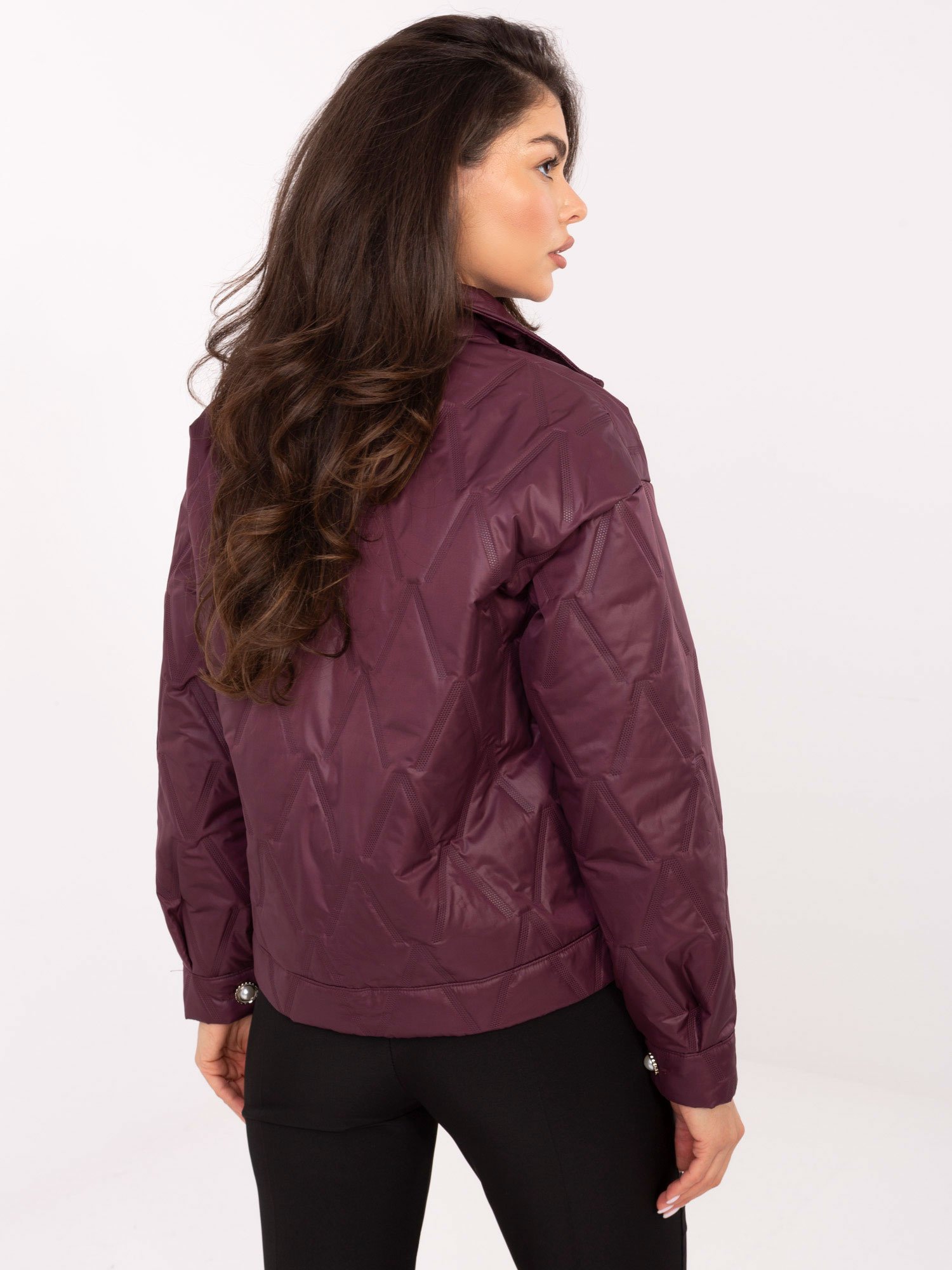 Dygsniuota striukė "TRAVIS" bordo - Image 4