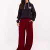 Palazzo stiliaus trikotažinės kelnės "KETTY" bordo