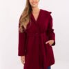 Paltas su gobtuvu IT-PL-A9587.00 bordo