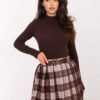 Languotas klostuotas sijonas MI-SD-4193.95 ruda