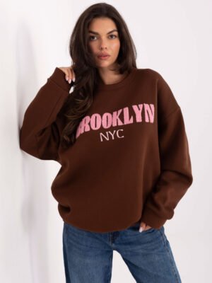 Oversize stiliaus džemperis IT-BL-H2455.07 ruda