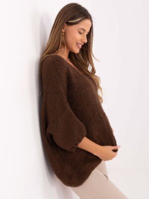 Alternative view of Alpakinio siūlo megztinis IT-SW-7703.70 ruda