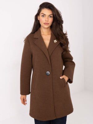 Alternative view of Standaus neperpučiamo audinio paltas IT-PL-FL8153.60 rudas