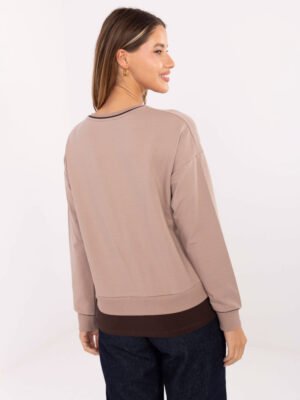 Alternative view of Medvilninis klasikinio modelio džemperis "BESSO" tamsi smėlio