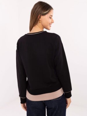 Alternative view of Medvilninis klasikinio modelio džemperis "BESSO" juoda