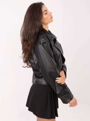 Alternative view of Baikerio striukė su eko oda IT-KR-FL9558.60 black