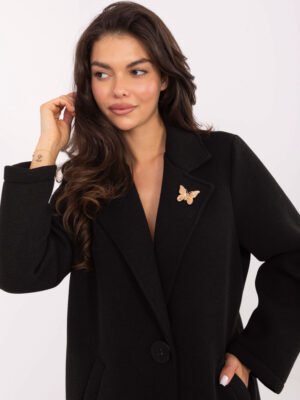 Standaus neperpučiamo audinio paltas IT-PL-FL8153.60 juodas