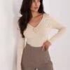 Tampraus audinio megztinis PM-SW-DF61034.76 šviesi beige