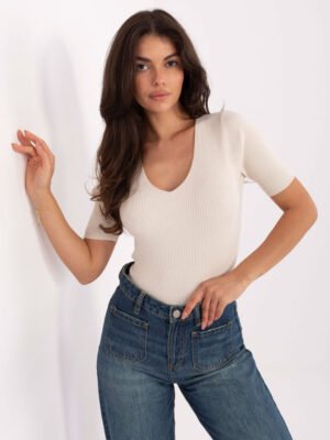 Tampraus audinio megztinis PM-SW-B-627.63 šviesi beige