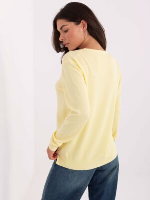 Alternative view of Tampraus ir švelnaus audinio megztinis su modaliu PM-SW-SY5511.78 šviesi geltona