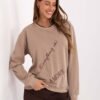 Medvilninis džemperis laisvo modelio RV-BL-A968.00 beige