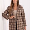 Oversize languotas švarkas "RENEE" smėlio