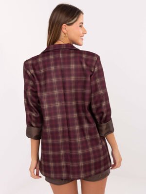 Alternative view of Oversize languotas švarkas "RENEE" bordo