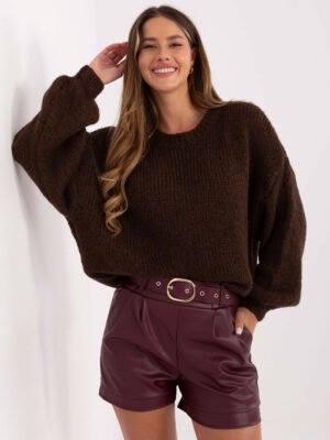 Eko odos šortai su diržu "ORIS" bordo