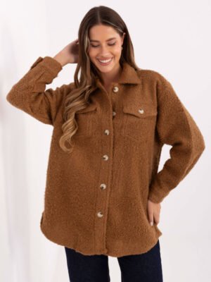 Šilti Teddy stiliaus marškiniai IT-KR-1709.85 camel