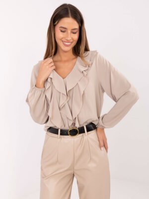 Puošni klasikinio modelio palaidinė MI-BZ-3261.23 tamsi beige