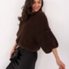Oversize stiliaus megztinis su vilna "KYLIE" ruda