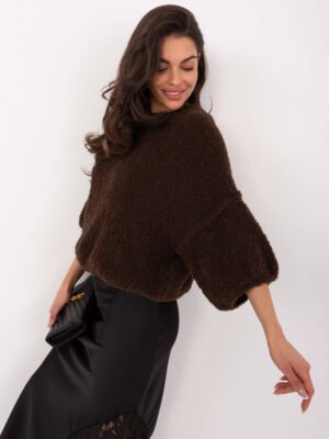 Oversize stiliaus megztinis su vilna "KYLIE" ruda