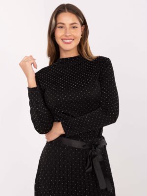 Golfas su blizgančiais dekoratyviniais taškeliais "CRISTAL" juoda