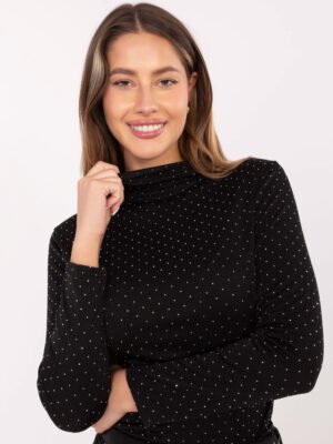 Alternative view of Golfas su blizgančiais dekoratyviniais taškeliais "CRISTAL" juoda