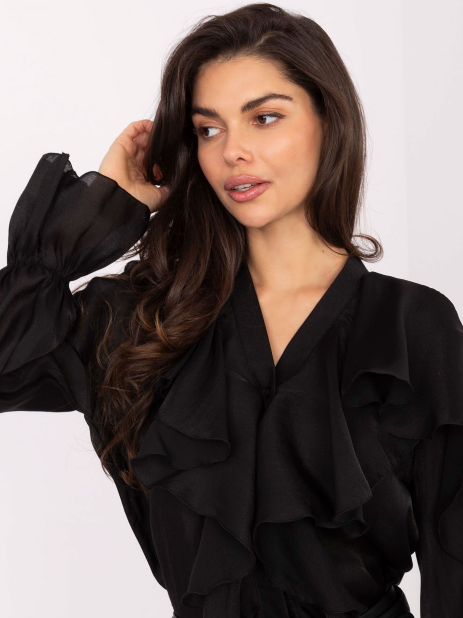 Palaidinė su raukiniais "EMMA" juoda - Image 6